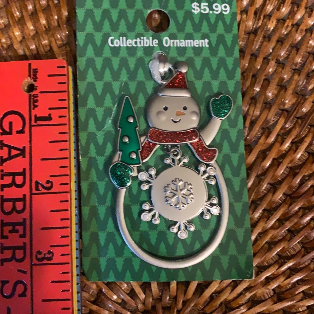 🌸 $3 if bundled NORA Engraved Collectible Snowman Christmas Ornament GANTZ NWT - Picture 6 of 7
